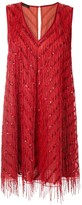 Thumbnail for your product : Emporio Armani Fringed Shift Silk Dress