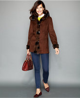 Thumbnail for your product : The Fur Vault Rabbit Fur & Shearling Hooded Coat