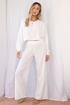 Thumbnail for your product : Nasty Gal Womens Let Loose Wide-Leg Lounge trousers - Cream - 10, Cream