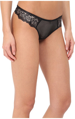 Emporio Armani Sultry Lace and Velour Thong