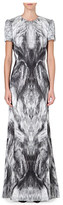 Thumbnail for your product : Alexander McQueen Fox-print satin gown