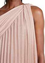 Thumbnail for your product : Halston Clare Pleated Metallic Minidress