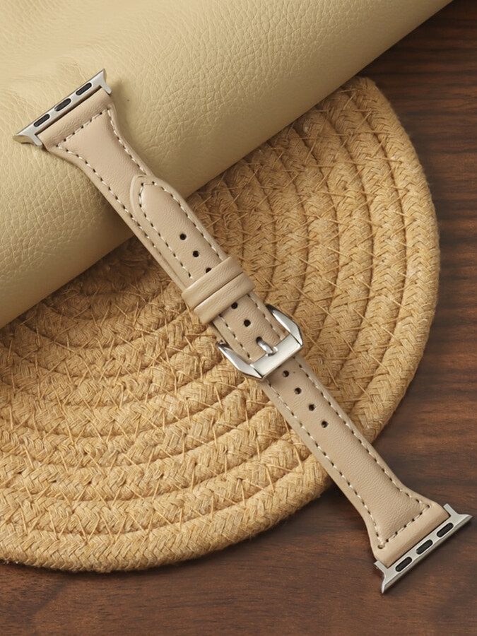 NEY Slim Leather Strap for Apple Watch Band 46mm 44mm 40mm 41mm 49mm 42 45 Mm Wrist Women Bracelet IWatch Serie 10 9 8 7 6 5 4 3 SE