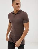 Thumbnail for your product : ASOS Design Muscle Fit Jersey Polo In Brown