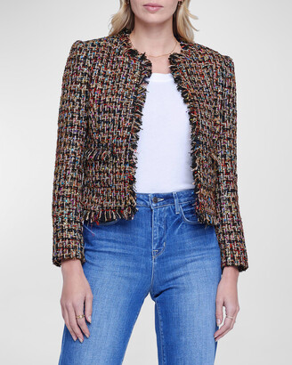 L'Agence Angelina Multicolor Tweed Jacket