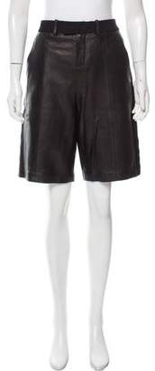 IRO Augie Leather-Trimmed Shorts w/ Tags