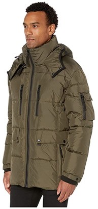 S13 Matte Ashton Puffer Jacket (Dark Military) Men's Clothing