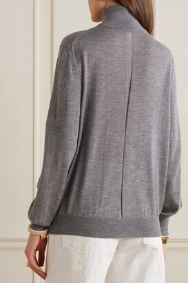 The Row Lambeth Cashmere Turtleneck Sweater - Gray