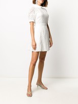 Thumbnail for your product : Self-Portrait Broderie Cotton Mini Dress