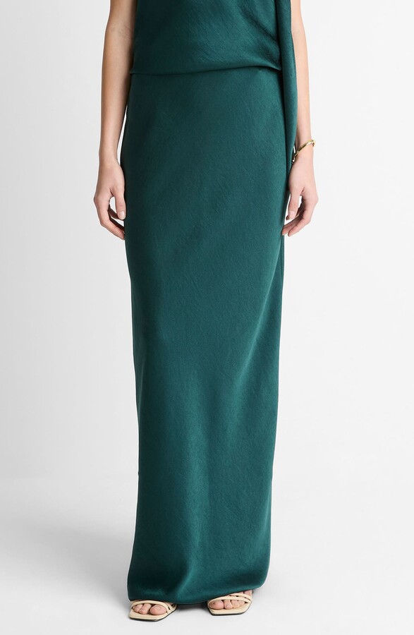 Vince Satin Bias Column Skirt
