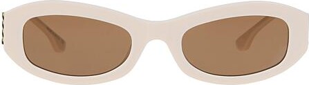 G by Giuliana Positano Slim Rectangle Sunglasses - Ivory/Off White