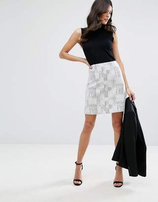 Reiss Vivienne Jacquard Mini Skirt