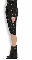 Thumbnail for your product : Givenchy Confetti-print black jersey skirt