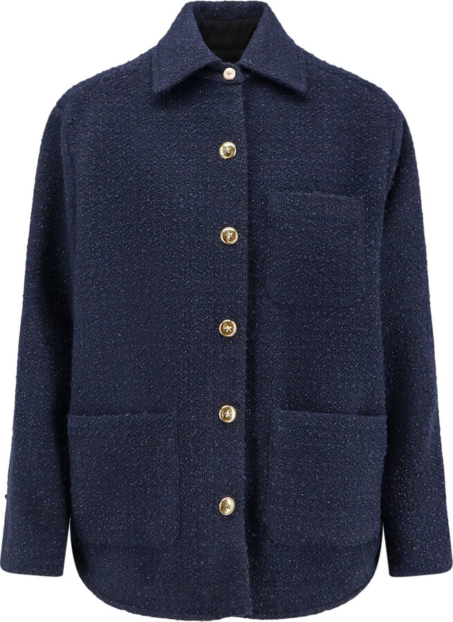 BLUELEA ブルレア Double button tweed jacket Bluelea ブルレアDouble Button Tweed Jacket（Designer Tweed