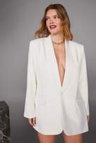 Thumbnail for your product : Nasty Gal Womens Strong Enough Plus Blazer Dress - white - 16