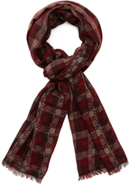 Thumbnail for your product : Gucci Wool & Silk Plaid GG Scarf 74" x 29"