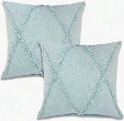 BRBCA CottonSquare Pillow Covers - Set of 2 | Soft & Durable Pillow Cases | Breathable Fabric | Square Shape | Decorative Bedding Accessories