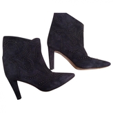 Thumbnail for your product : Les Petites Navy Leather Ankle boots