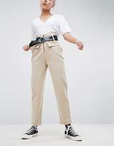 Thumbnail for your product : ASOS Design Straight Leg High Waisted Pants with Belt