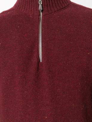 N.Peal ribbed half zip jumper