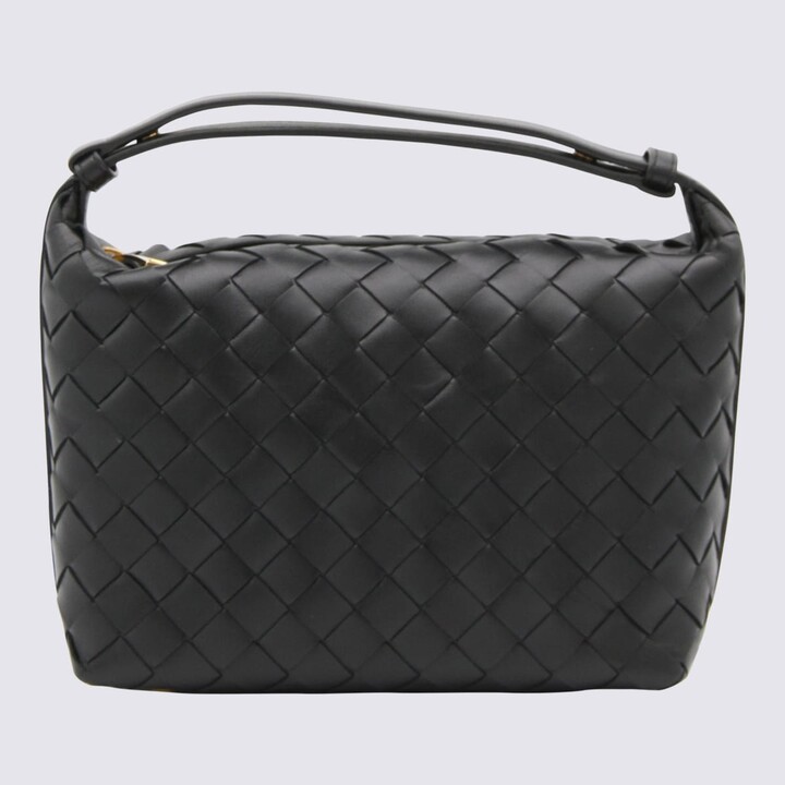 Bottega Veneta Black Leather Wallace Shoulder Bag