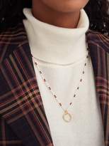 Thumbnail for your product : Gucci Ouroboros Turquoise, Pearl & 18kt Gold Necklace - Womens - Gold