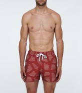 Thumbnail for your product : Frescobol Carioca Modernist jacquard swim shorts