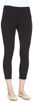 Thumbnail for your product : Joan Vass Cropped Stretch-Jersey Leggings, Black