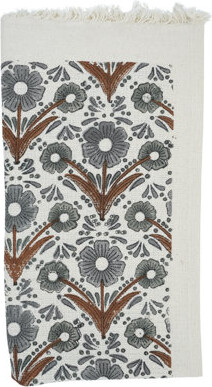 Fabdivine Hand Block Print Cotton Waffle Hand Towels - Sustainable, Soft, and Beautiful Towels for Every Home (Vanshika, Brown) 17X32 (Set of 8)