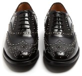 Thumbnail for your product : Church's Burwood Stud-embellished Leather Brogues - Black