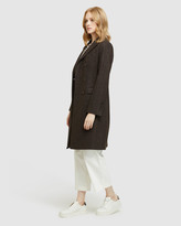 Thumbnail for your product : Oxford Women's Brown Winter Coats - Bexley Checked Wool Blend Coat - Size One Size, 6 at The Iconic
