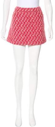 Miu Miu Herringbone Mini Skirt