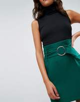 Thumbnail for your product : ASOS Tailored Mini Skirt With Metal Circle Buckle