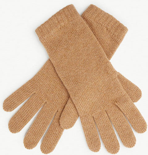 Cashmere long gloves Louis Vuitton Khaki size M International in Cashmere -  12338323