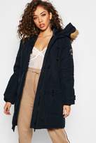 Thumbnail for your product : boohoo Arctic Padded Jacket with Faux Fur Trim