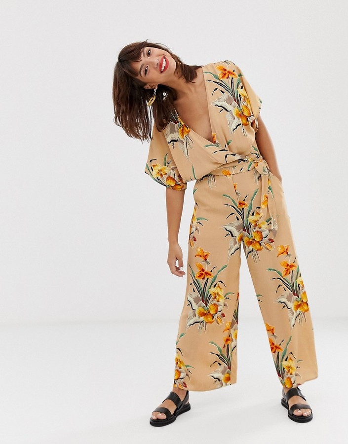 tropical romper womens