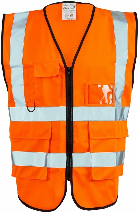 LIZZIE JACOBS Hi Viz Executive Vests Zip Fastening High Visibility