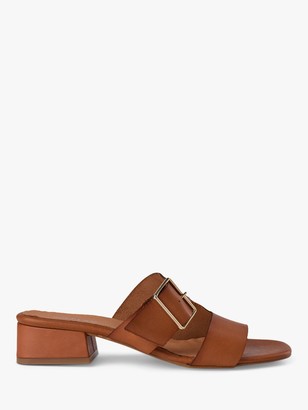 Shoe The Bear Cala Buckle Leather Slip On Mules
