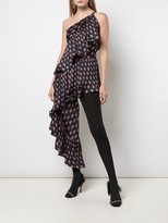 Thumbnail for your product : Marine Serre Asymmetric Hybrid Flamenco Dress