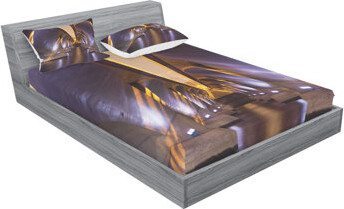 Ambesonne Sci Fi Road Tunnel Urban Life Show City Image Sheet Set