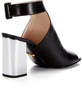 Thumbnail for your product : Prada Leather Metallic Accent Buckle Ankle Pump