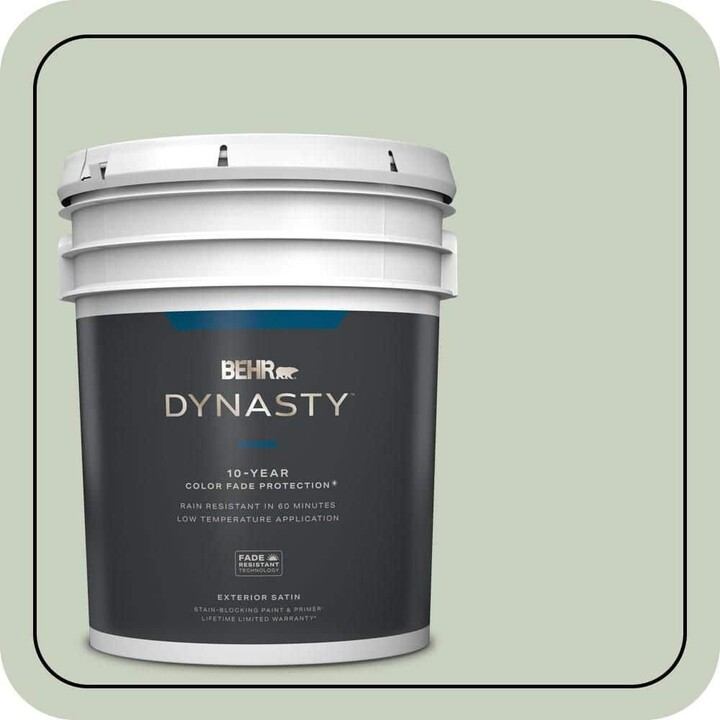 BEHR DYNASTY 5 gal. #PPF-25 Terrace View Satin Enamel Exterior Stain-Blocking Paint & Primer