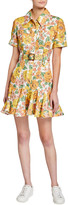 Thumbnail for your product : Zimmermann Poppy Belted Floral-Print Mini Dress