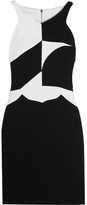 Thumbnail for your product : Antonio Berardi Two-tone Wool-crepe Mini Dress - Black