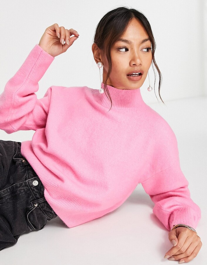 hot pink oversized jumper