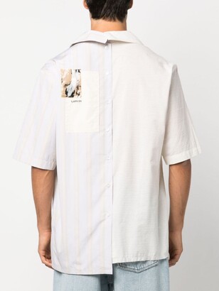 Lanvin Asymmetric Patchwork Cotton Shirt