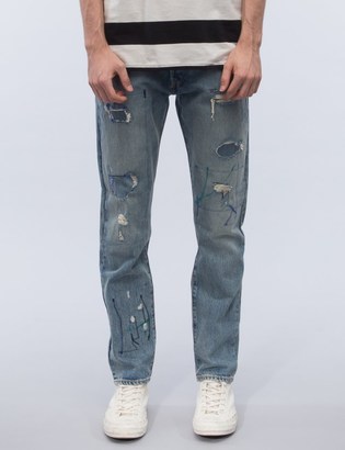 Levi's Woodie Destruction 501 Customized Tapered Jeans