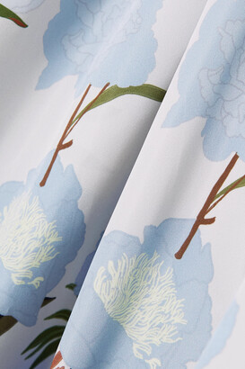 BERNADETTE Matthieu Floral-print Taffeta Maxi Dress - Blue