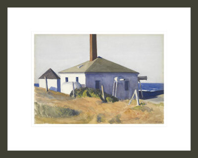 1000Museums House of the Fog Horn No. 3 by Edward Hopper -Framed Giclee Print