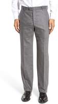 Thumbnail for your product : Hickey Freeman Classic B Fit Flat Front Solid Wool Blend Trousers